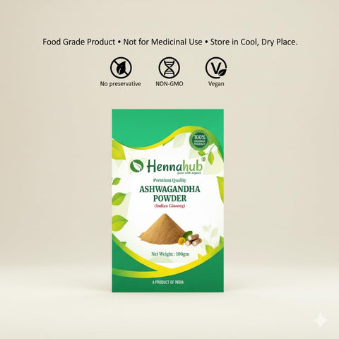 Ashwagandha Powder (Food Grade) 100gm Pack