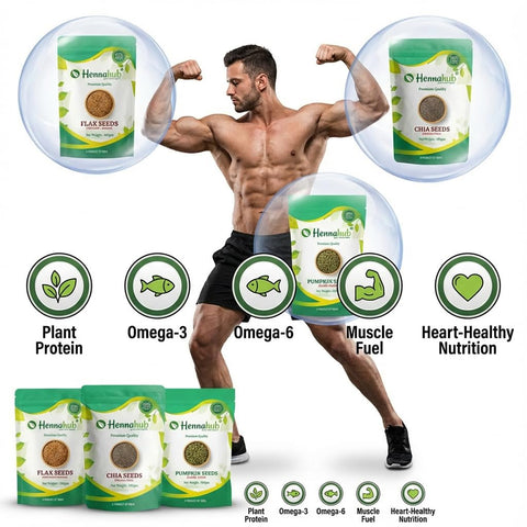Super Seeds Power Combo | Pumpkin, Sunflower, Flax, Chia & Basil Seeds | Pack of 5 x 100g