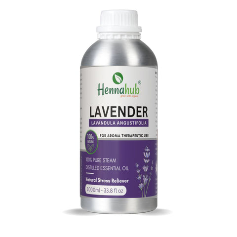 Pure Lavender Essential Oil 1000ml Pack, Purity 95% | For Henna Artist